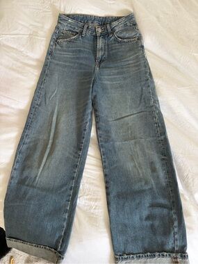 High-Waist Wide Leg Women Jeans - Light Blue
